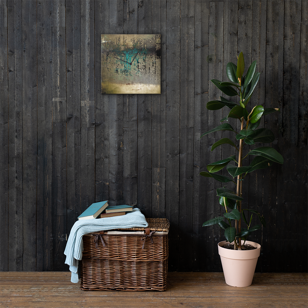 Acrylglas wandklok “Valore Aureo” met bladgoud – luxe designklok
