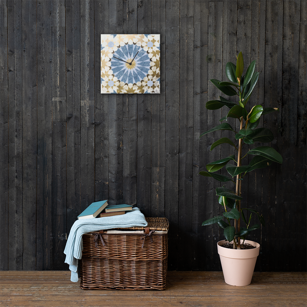 Celeste Doré Luxe Wandklok met Bladgoud – Acrylglas Designklok van Unique Treasure