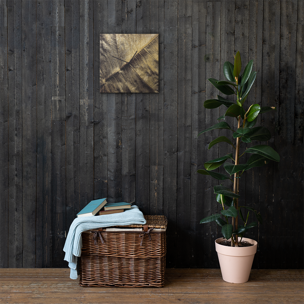 Noctis Aurum acrylglas wandklok met bladgoud – luxe designklok