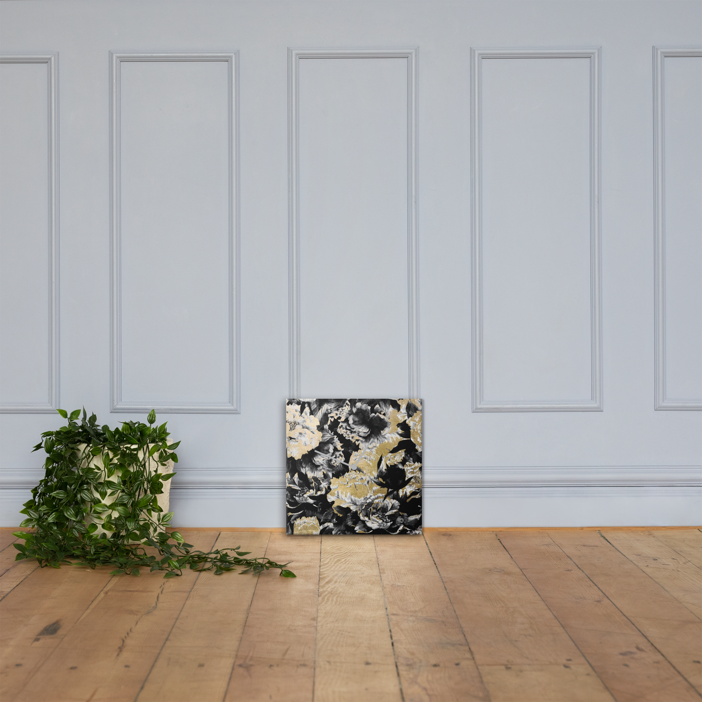 Grand Aureum Luxe Wandklok met Bladgoud – Design Acrylglas Klok van Unique Treasure