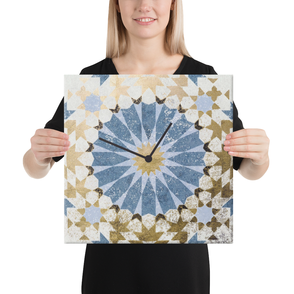Celeste Doré Luxe Wandklok met Bladgoud – Acrylglas Designklok van Unique Treasure