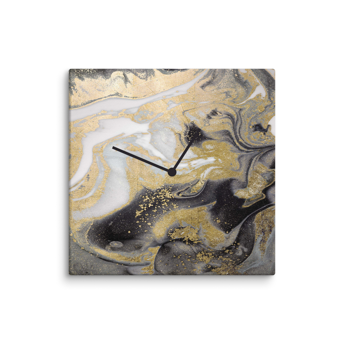 Acrylglas wandklok “Lux Auriga” met bladgoud – modern design klok