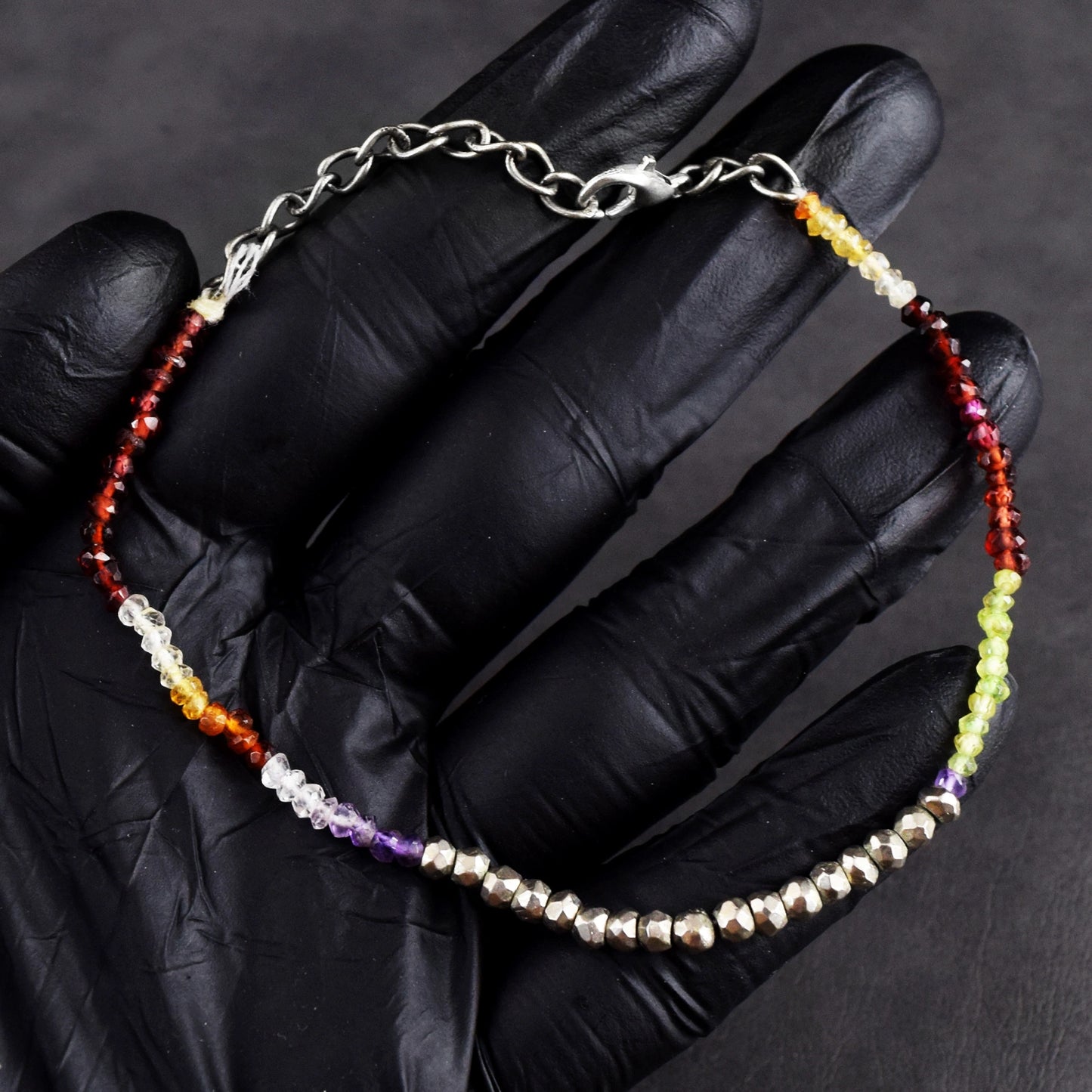 Echte Multi-Edelstenen Kralenarmband 24,00 CT