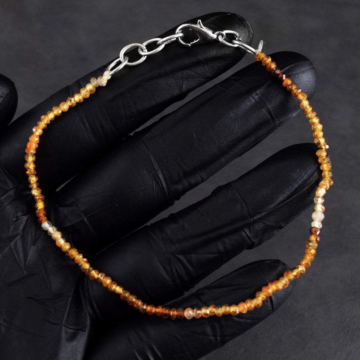 Echte Hessoniet Granaat Armband met Gefacetteerde Kralen 15,00 CT