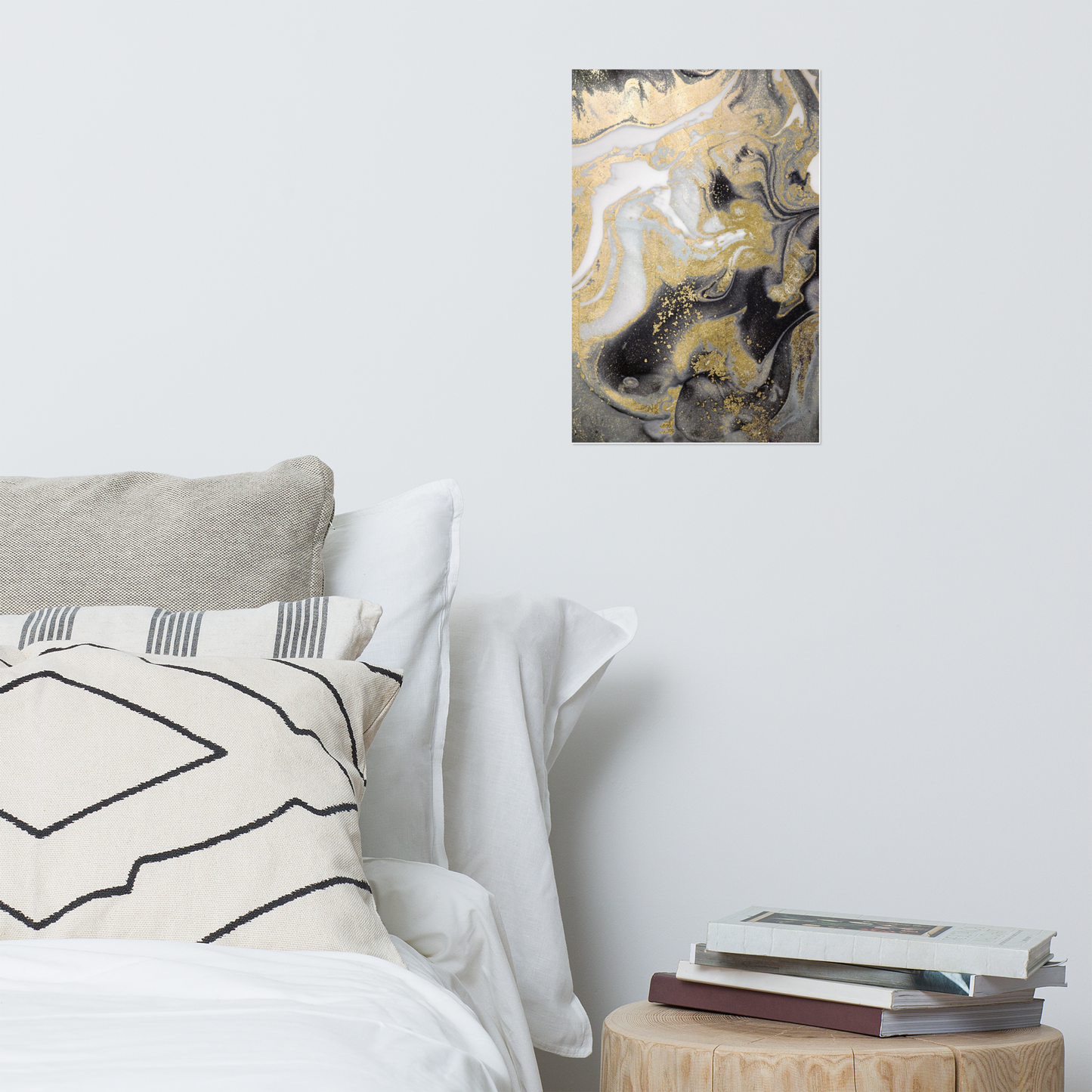 Acrylglas Kunstwerk met Bladgoud – Retro Linus-Maximilian Stijl | Handgemaakt Statement Piece