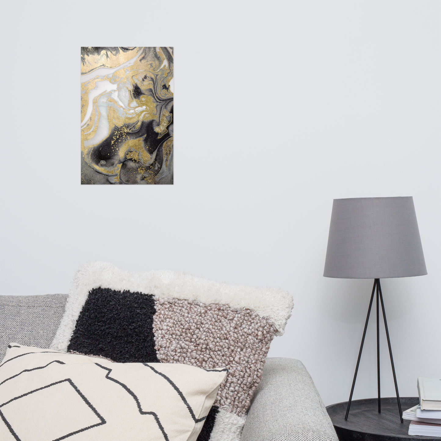 Acrylglas Kunstwerk met Bladgoud – Retro Linus-Maximilian Stijl | Handgemaakt Statement Piece