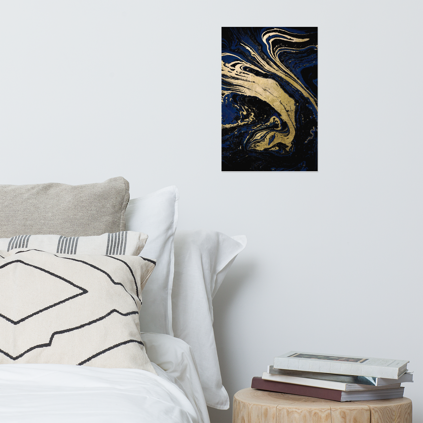 Acrylglas Kunstwerk met Bladgoud - Abstracte Wanddecoratie in Zwart-Goud – Design ‘Norbert
