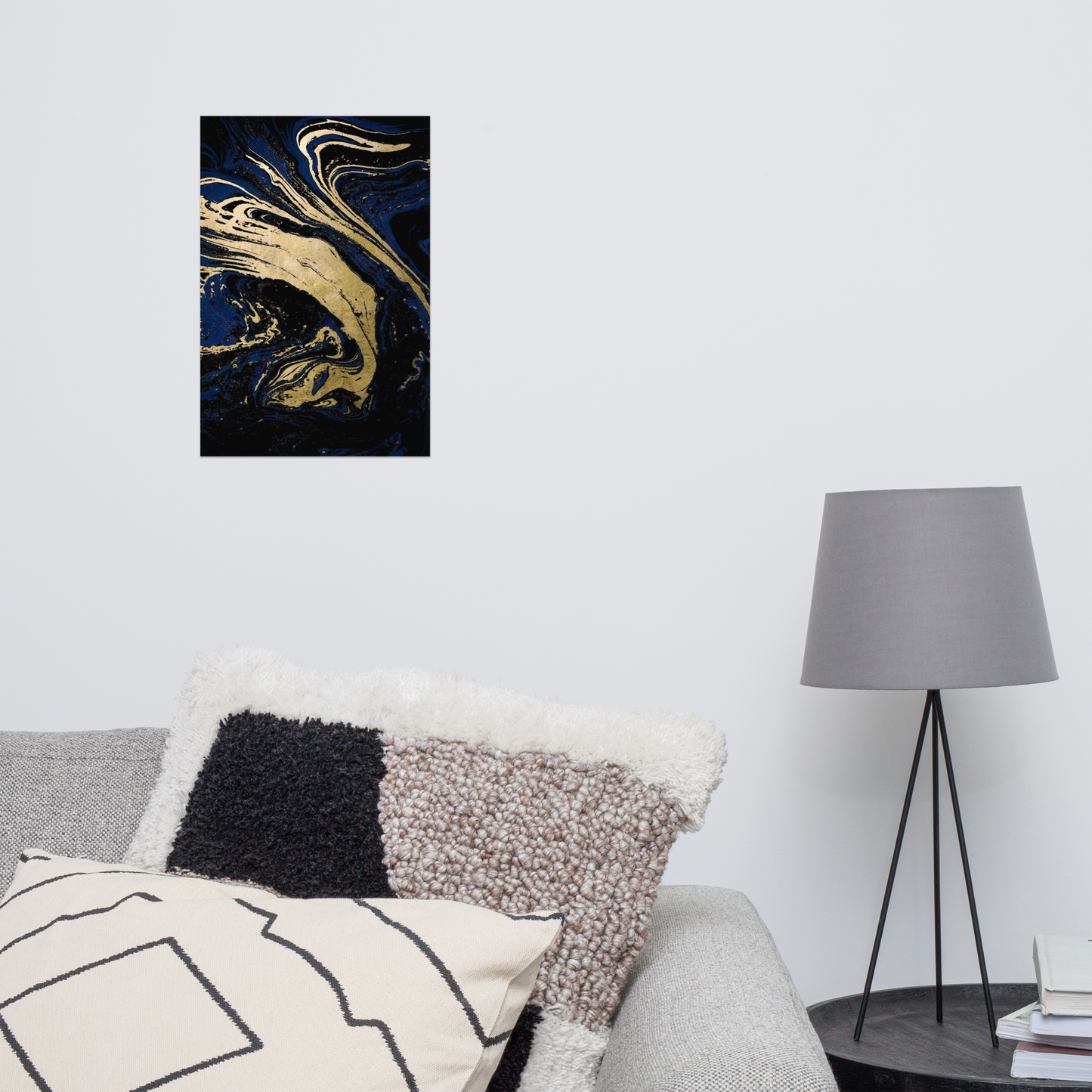 Acrylglas Kunstwerk met Bladgoud - Abstracte Wanddecoratie in Zwart-Goud – Design ‘Norbert