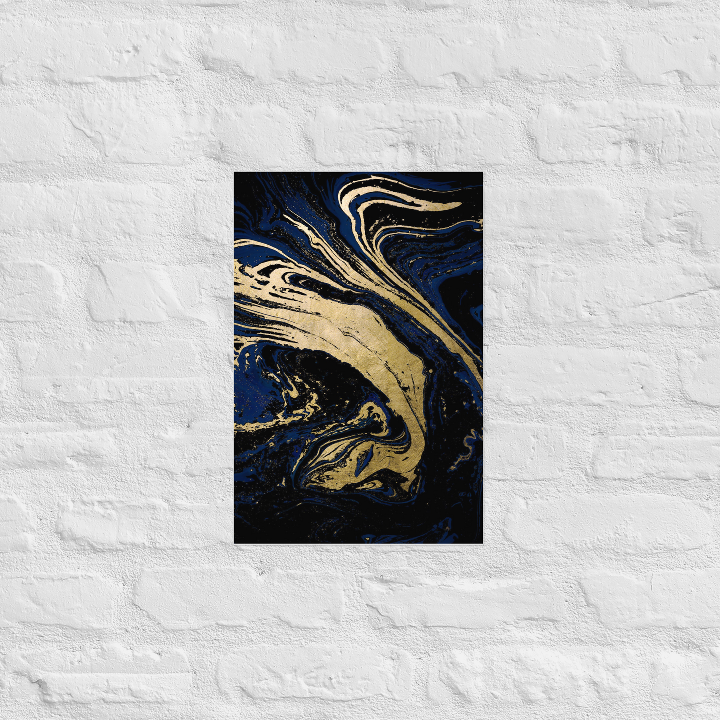 Acrylglas Kunstwerk met Bladgoud - Abstracte Wanddecoratie in Zwart-Goud – Design ‘Norbert