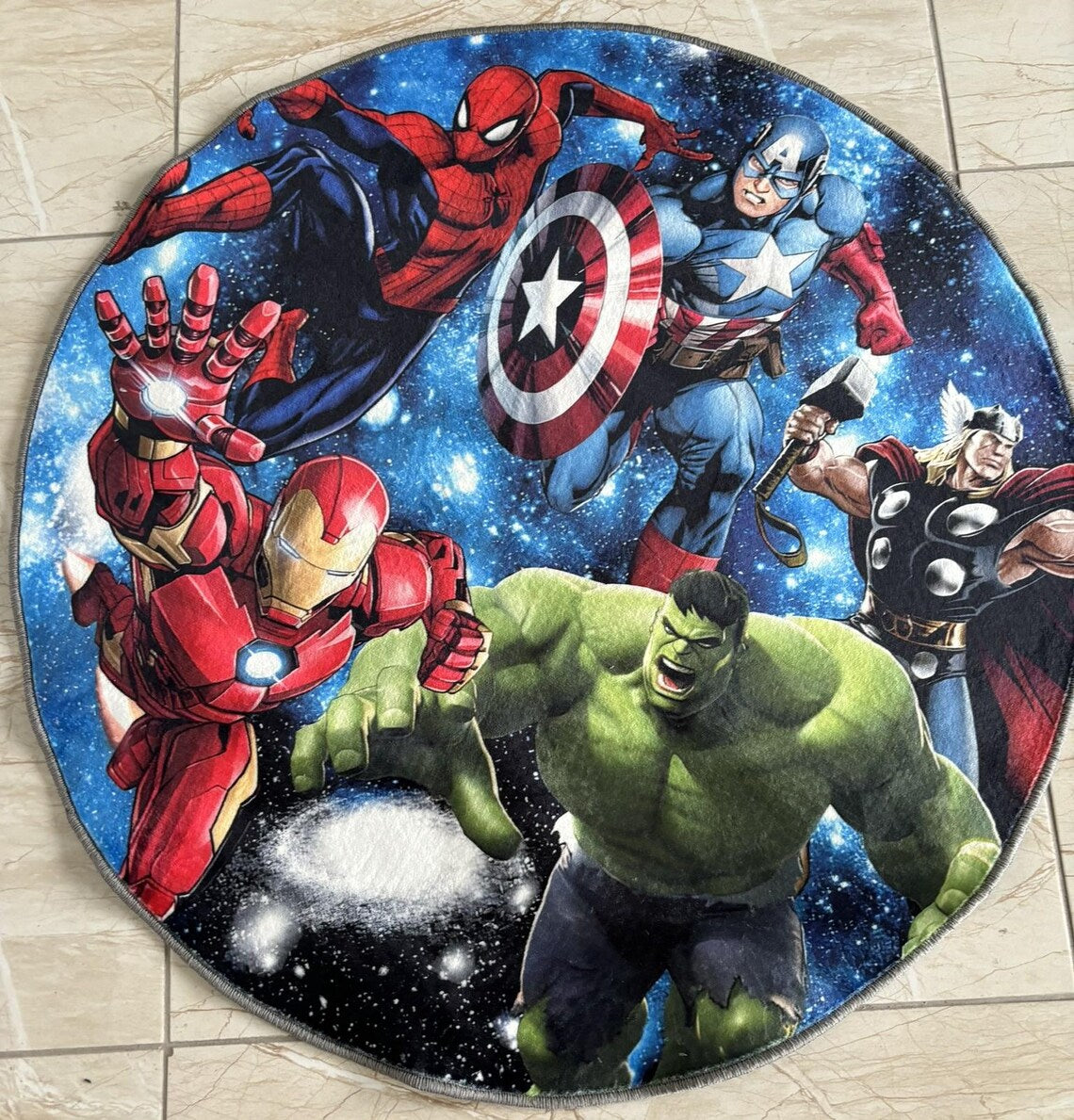 Rond Marvel Avengers vloerkleed super kwaliteit