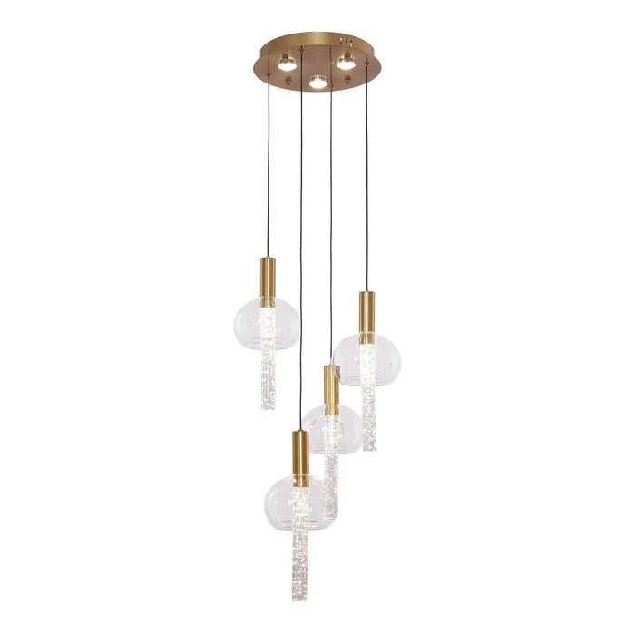 Chique Hanglamp Tubey Copper Gold – Set van 4 (30cm)
