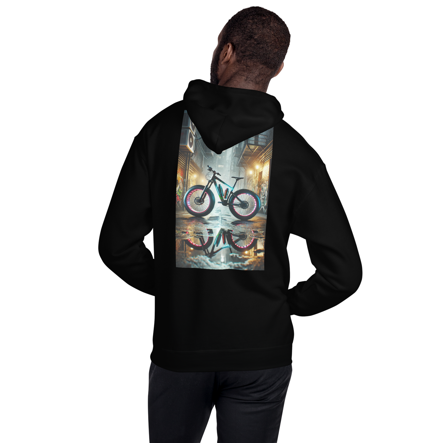 Unisex Hoodie met Stoer Fatbike Ontwerp – Comfortabel en Stijlvol – Perfect voor Fatbike Liefhebbers en Streetwear Fans