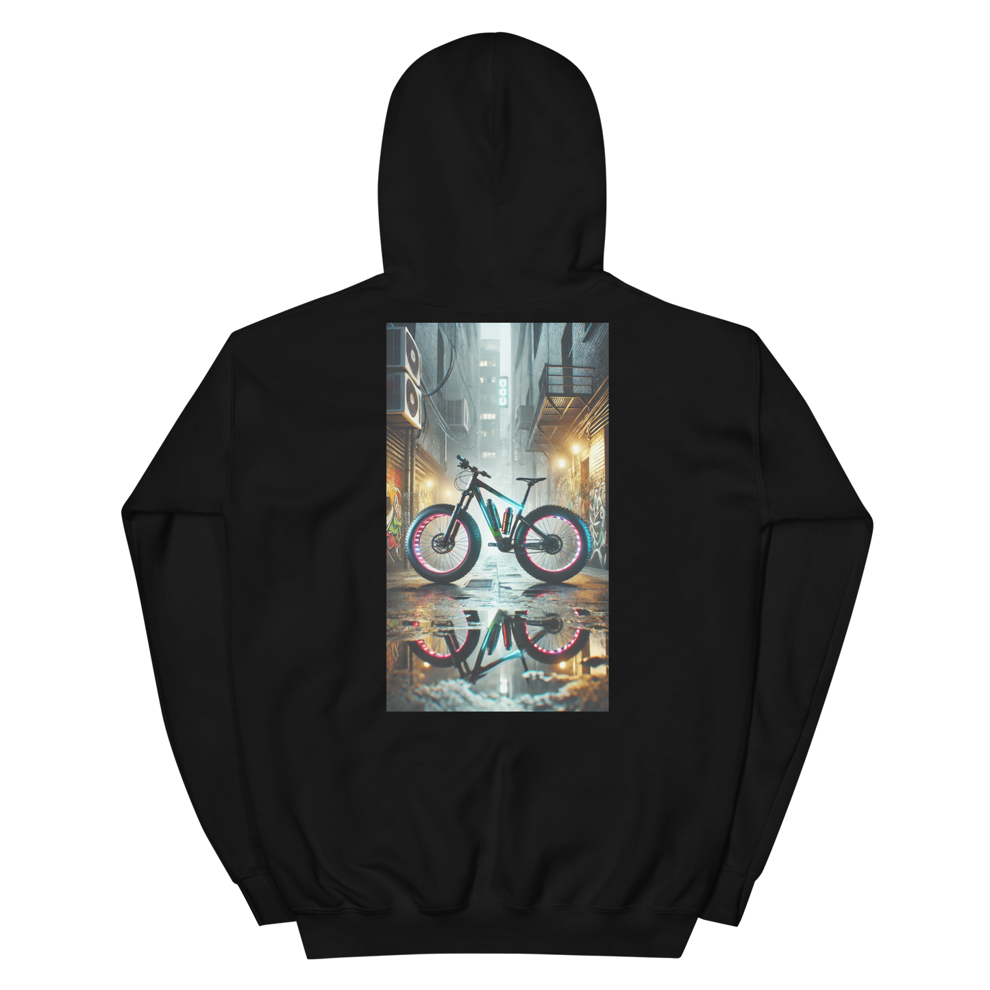 Unisex Hoodie met Stoer Fatbike Ontwerp – Comfortabel en Stijlvol – Perfect voor Fatbike Liefhebbers en Streetwear Fans