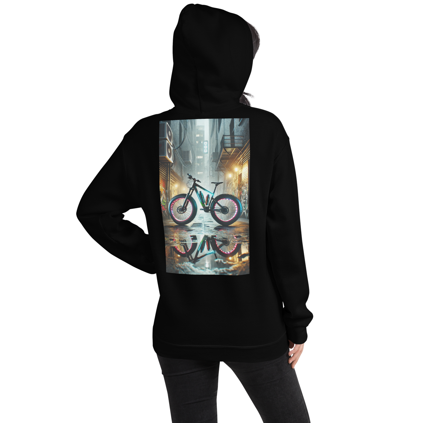 Unisex Hoodie met Stoer Fatbike Ontwerp – Comfortabel en Stijlvol – Perfect voor Fatbike Liefhebbers en Streetwear Fans