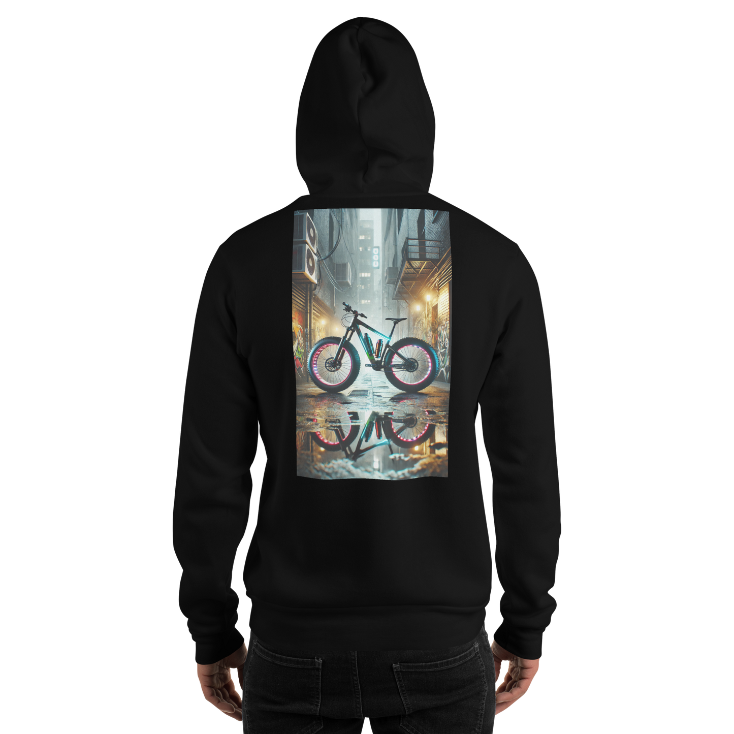 Unisex Hoodie met Stoer Fatbike Ontwerp – Comfortabel en Stijlvol – Perfect voor Fatbike Liefhebbers en Streetwear Fans