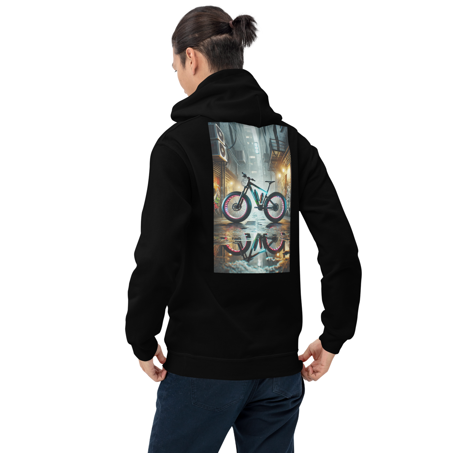 Unisex Hoodie met Stoer Fatbike Ontwerp – Comfortabel en Stijlvol – Perfect voor Fatbike Liefhebbers en Streetwear Fans