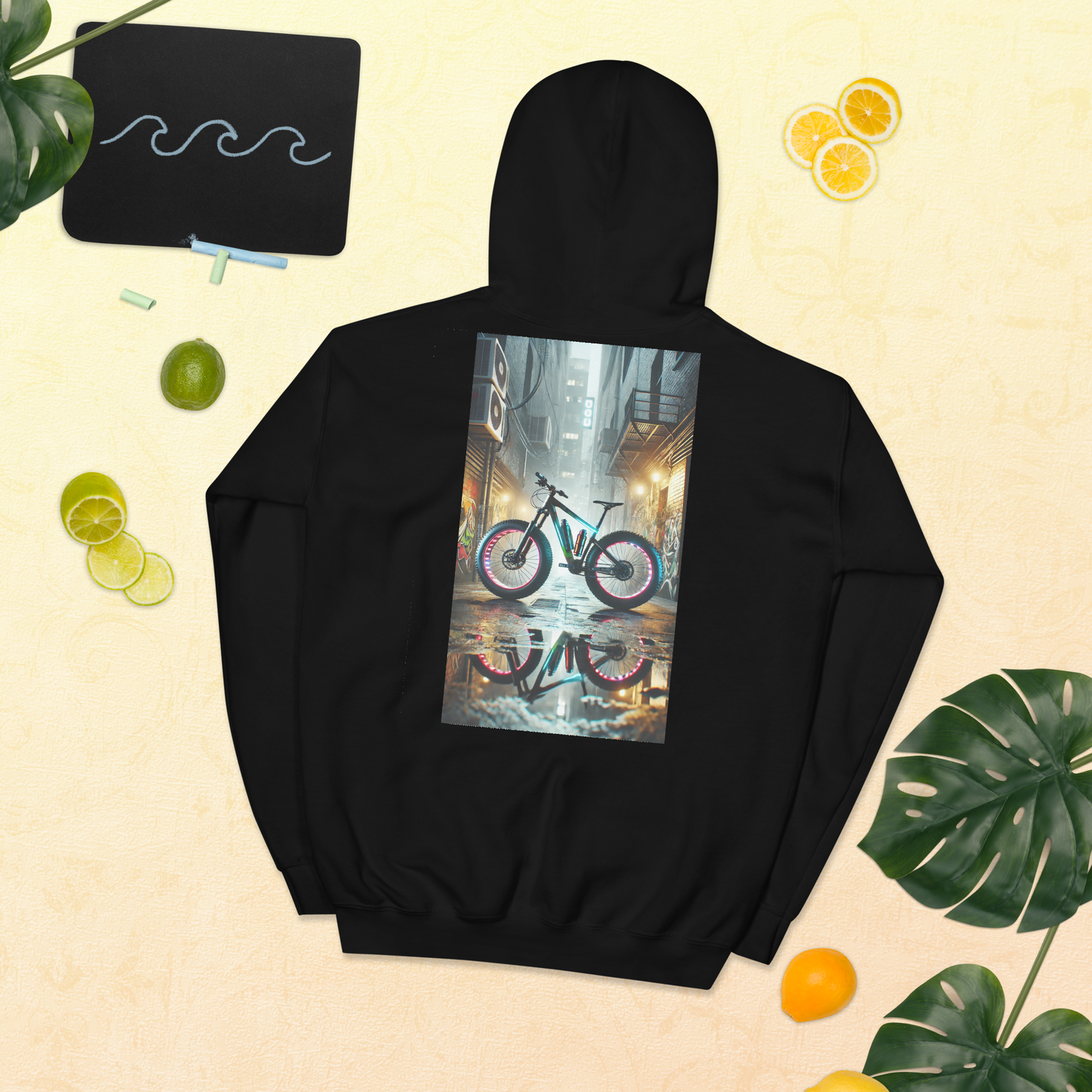 Unisex Hoodie met Stoer Fatbike Ontwerp – Comfortabel en Stijlvol – Perfect voor Fatbike Liefhebbers en Streetwear Fans