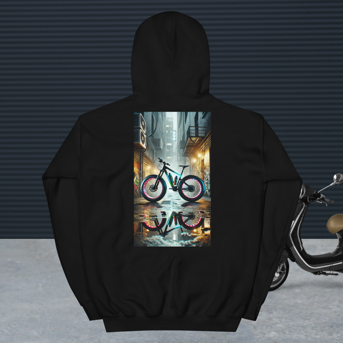 Unisex Hoodie met Stoer Fatbike Ontwerp – Comfortabel en Stijlvol – Perfect voor Fatbike Liefhebbers en Streetwear Fans