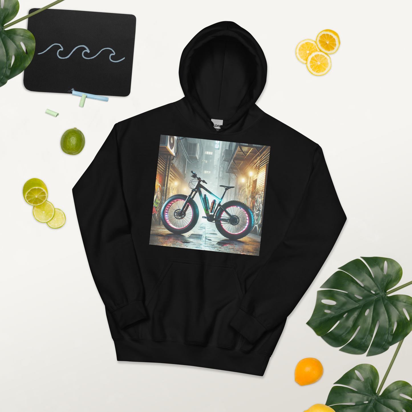 Unisex Hoodie met Stoer Fatbike Ontwerp – Comfortabel en Stijlvol – Perfect voor Fatbike Liefhebbers en Streetwear Fans
