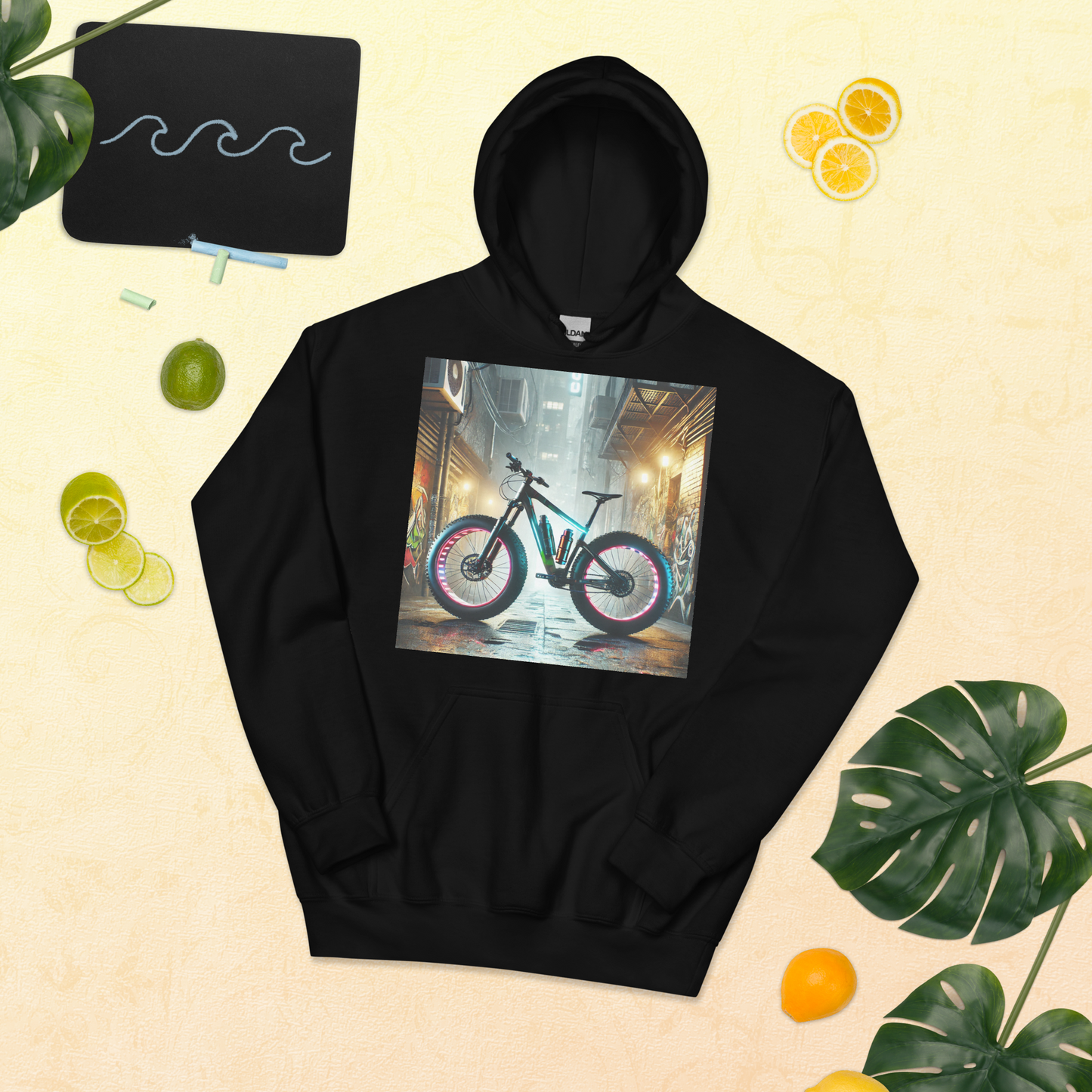 Unisex Hoodie met Stoer Fatbike Ontwerp – Comfortabel en Stijlvol – Perfect voor Fatbike Liefhebbers en Streetwear Fans
