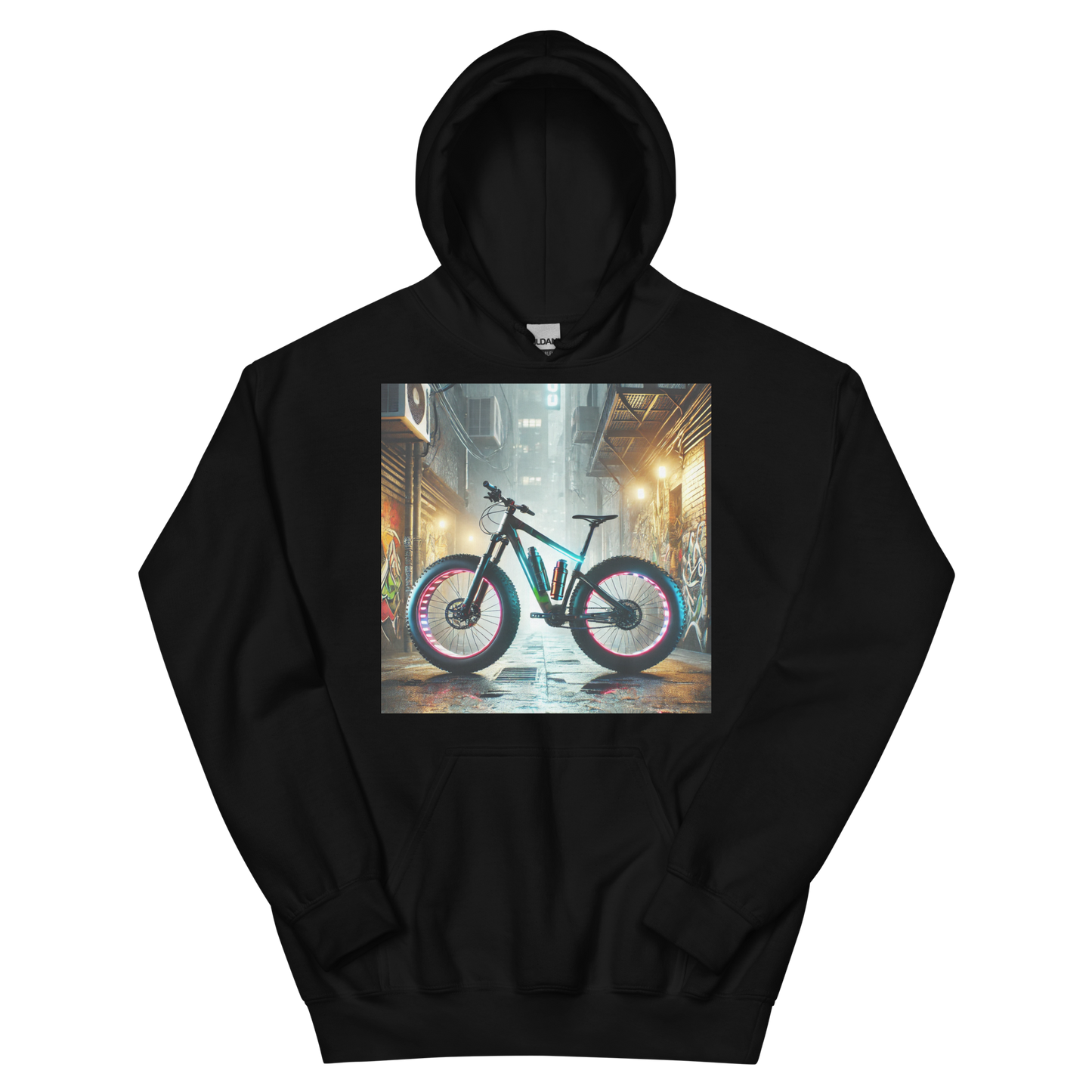 Unisex Hoodie met Stoer Fatbike Ontwerp – Comfortabel en Stijlvol – Perfect voor Fatbike Liefhebbers en Streetwear Fans