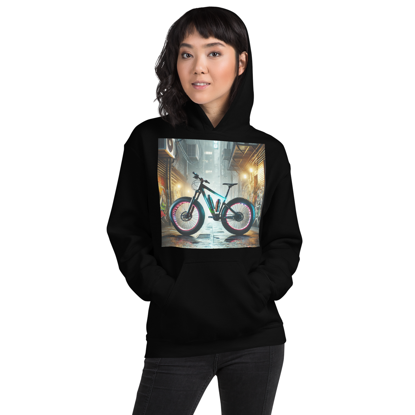 Unisex Hoodie met Stoer Fatbike Ontwerp – Comfortabel en Stijlvol – Perfect voor Fatbike Liefhebbers en Streetwear Fans