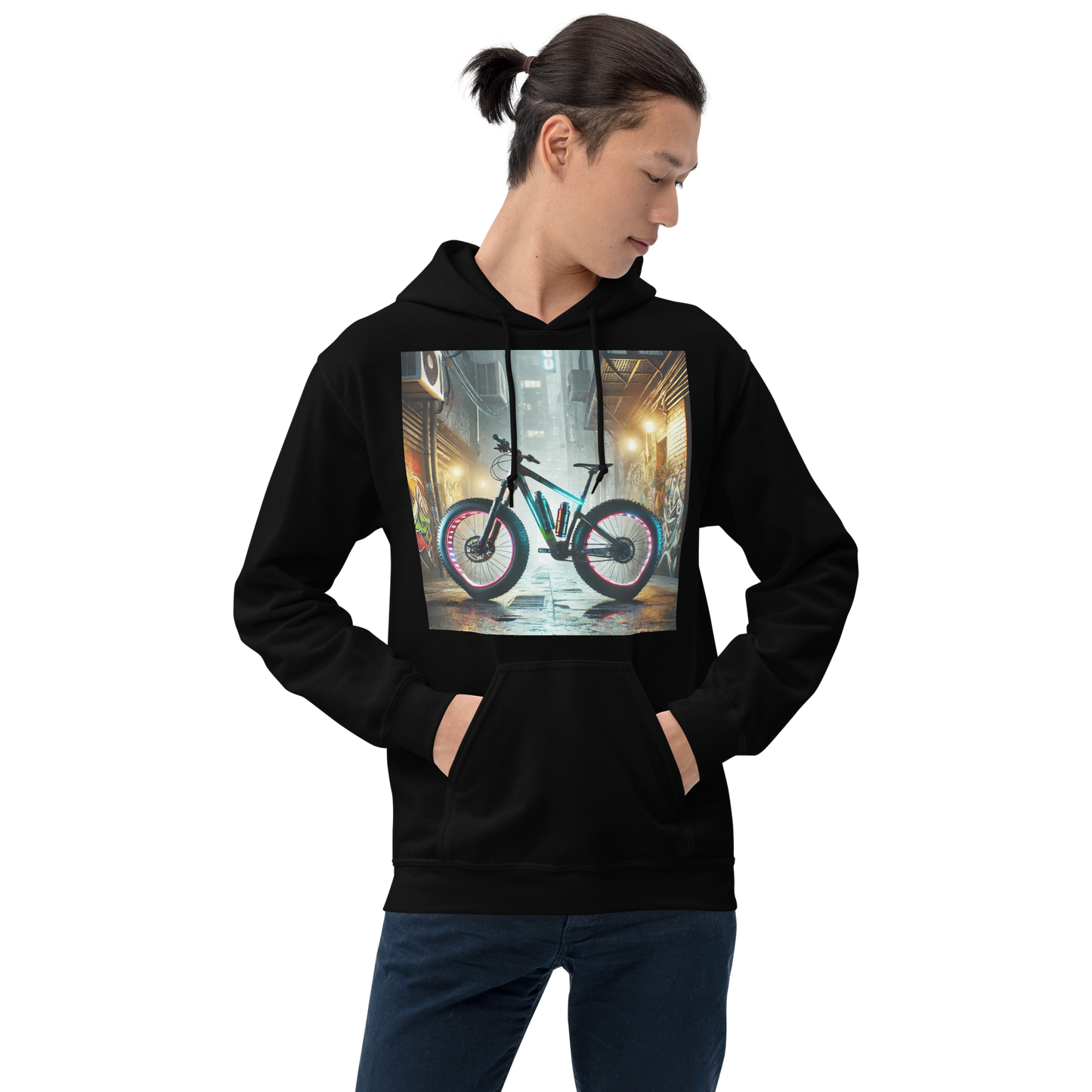 Unisex Hoodie met Stoer Fatbike Ontwerp – Comfortabel en Stijlvol – Perfect voor Fatbike Liefhebbers en Streetwear Fans
