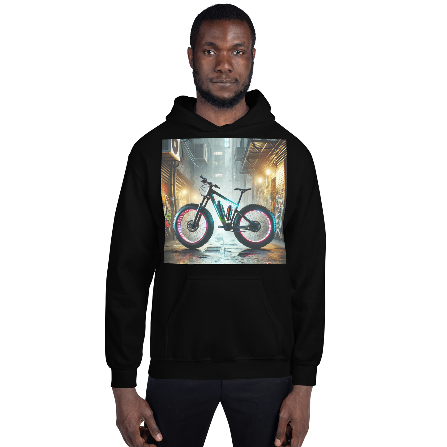Unisex Hoodie met Stoer Fatbike Ontwerp – Comfortabel en Stijlvol – Perfect voor Fatbike Liefhebbers en Streetwear Fans