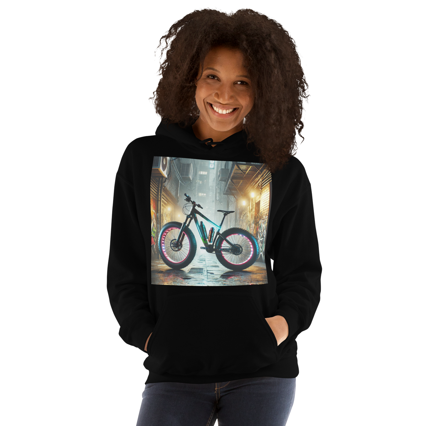 Unisex Hoodie met Stoer Fatbike Ontwerp – Comfortabel en Stijlvol – Perfect voor Fatbike Liefhebbers en Streetwear Fans