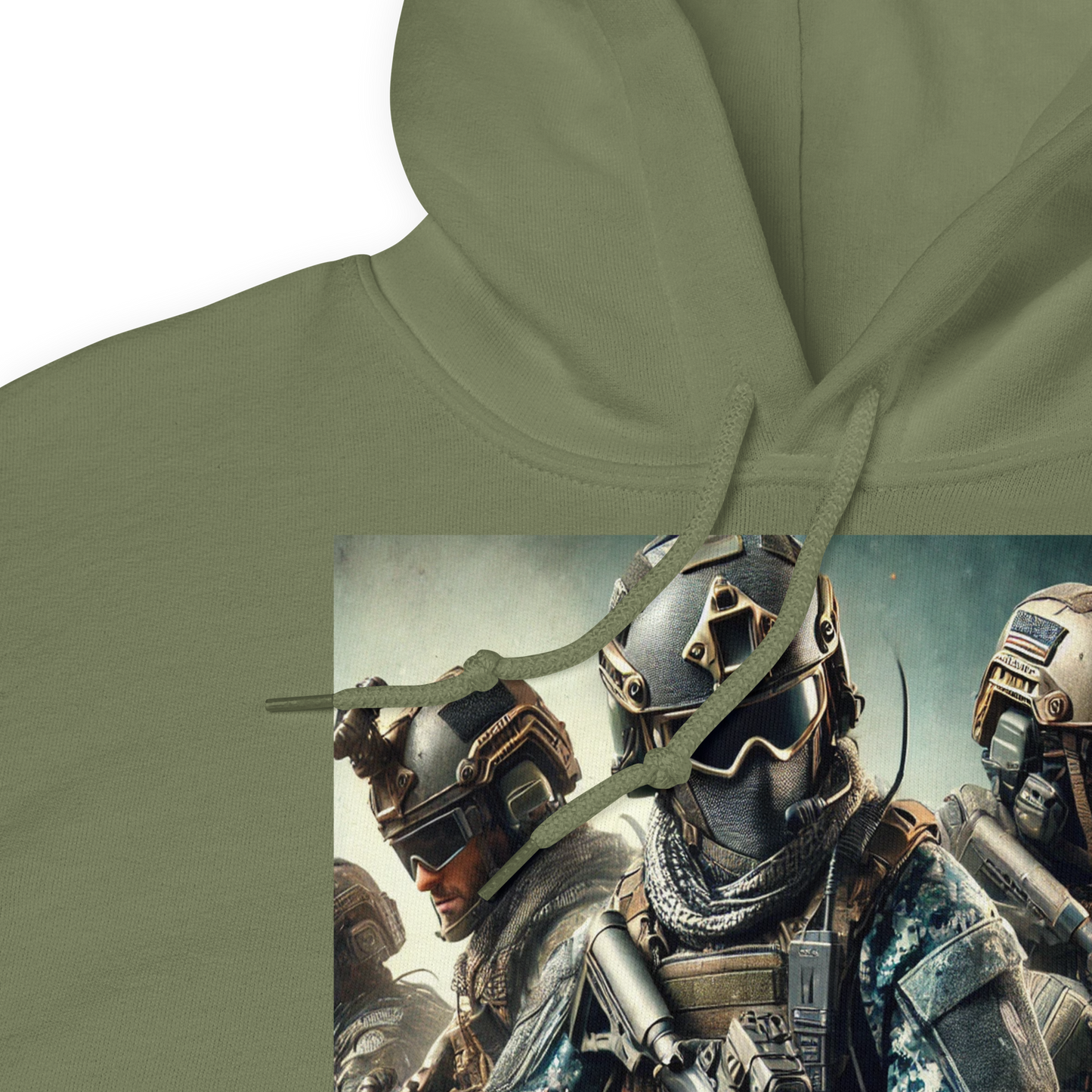 Militaire Stijl Unisex Hoodie met Stoere Soldatenprint – Comfortabele Hoodie voor Gamers