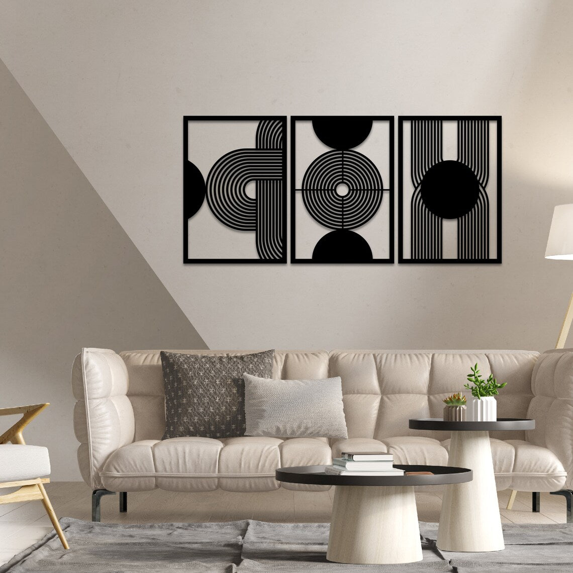 Schitterende abstracte kunst wanddecoratie met 3D effect!