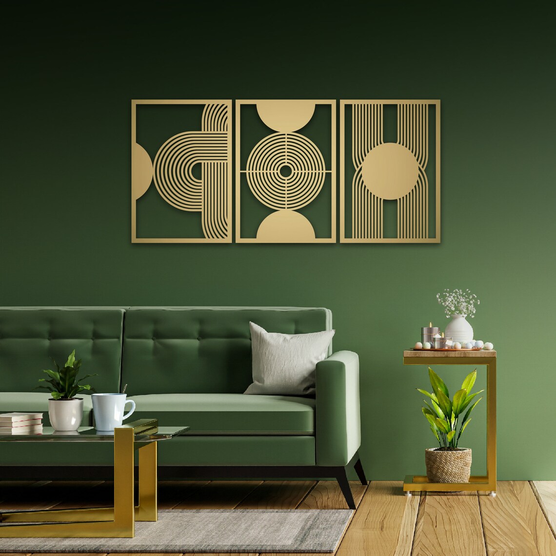 Schitterende abstracte kunst wanddecoratie met 3D effect!