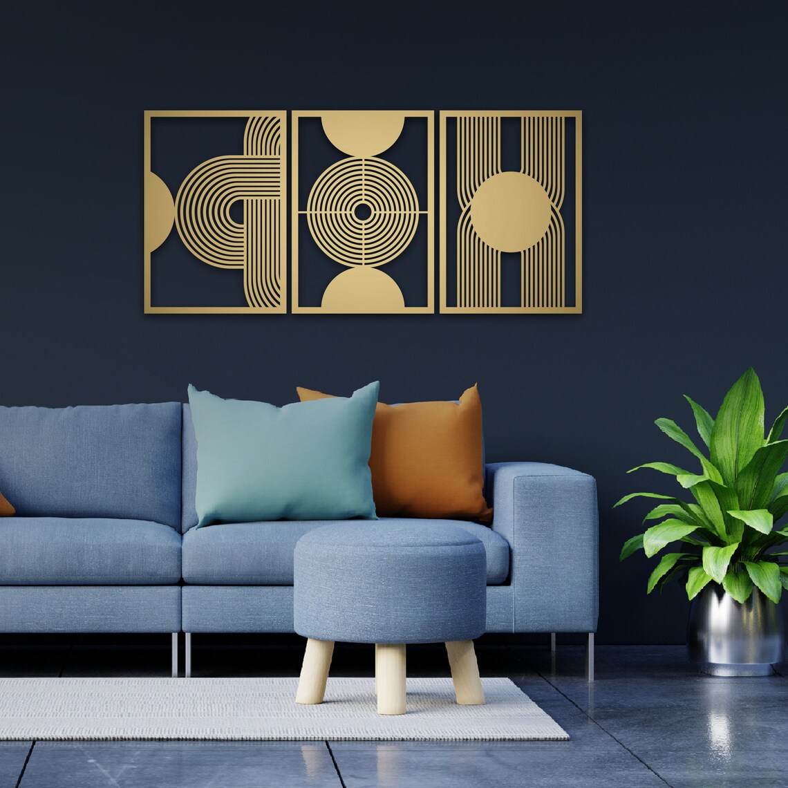 Schitterende abstracte kunst wanddecoratie met 3D effect!