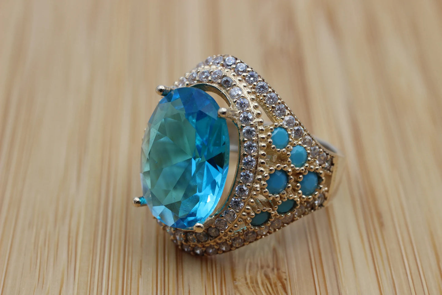 Aquamarijn Ring Vrouw