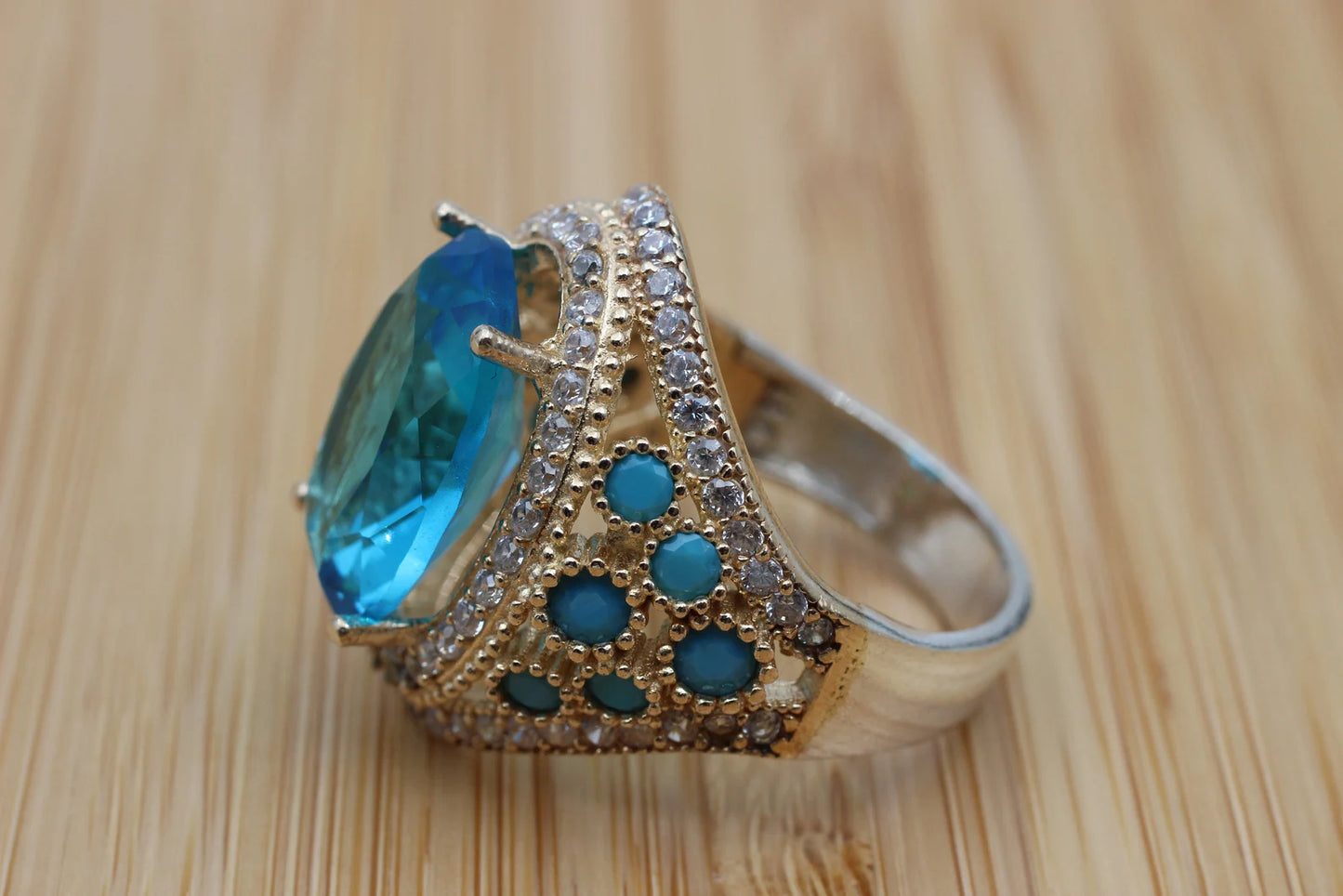 Aquamarijn Ring Vrouw