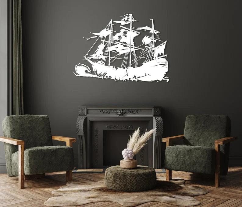"Breng een avontuur in uw huis met ons unieke handgemaakte piratenschip!"