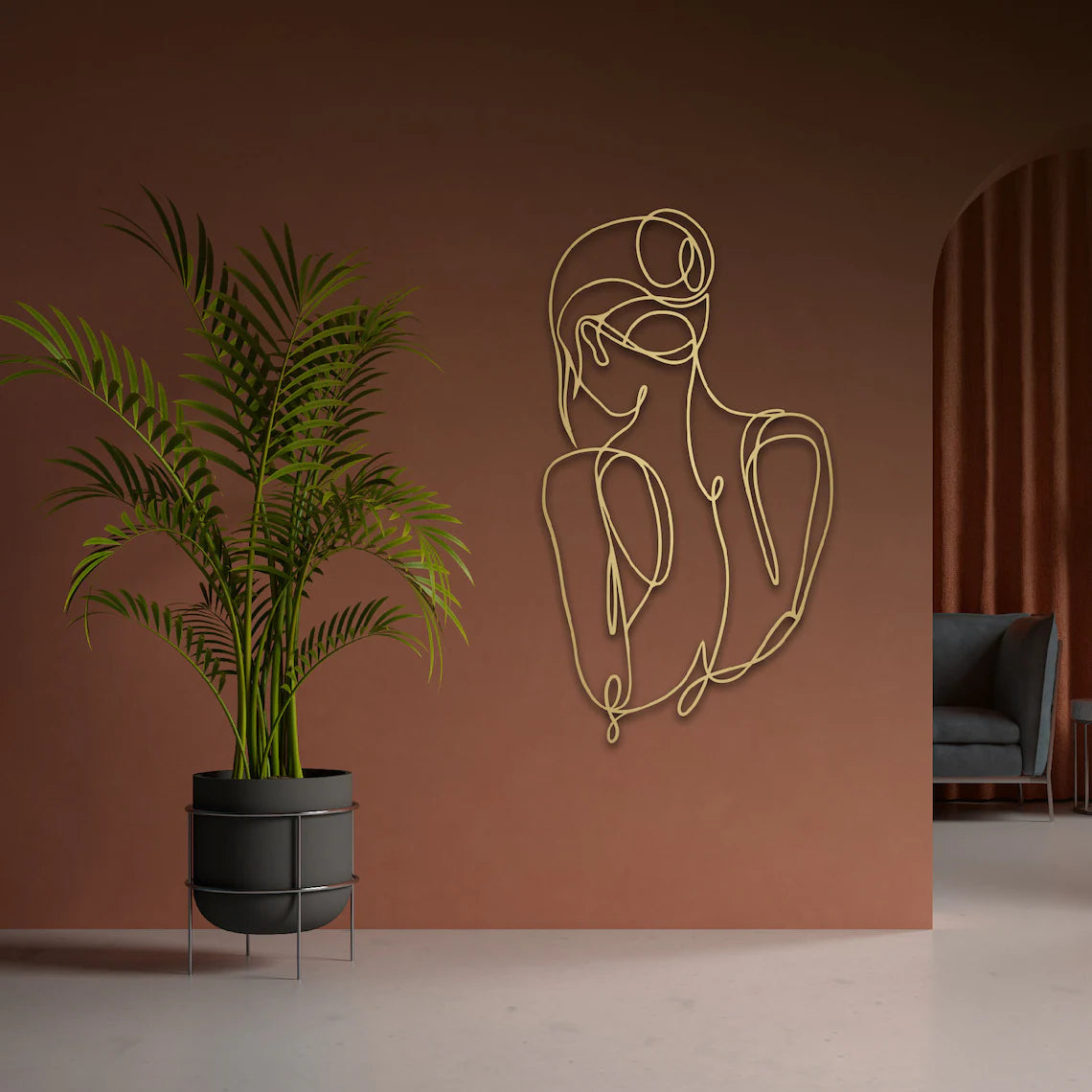 Prachtig vrouwelijk lichaam wanddecoratie met 3D effect!