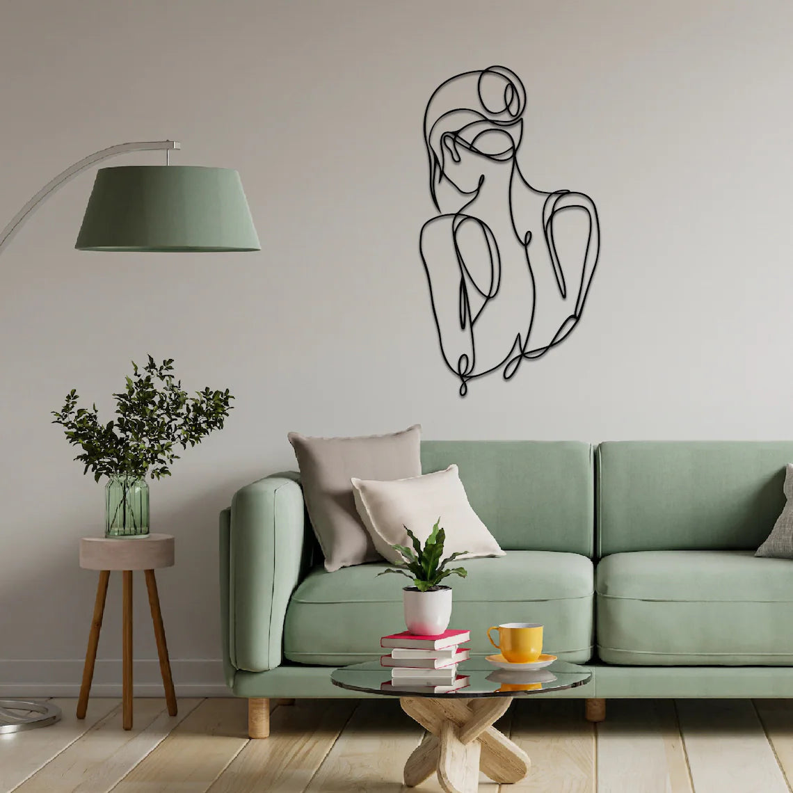 Prachtig vrouwelijk lichaam wanddecoratie met 3D effect!