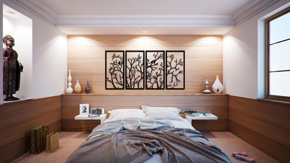 Prachtige grote boom wanddecoratie met 3D effect!