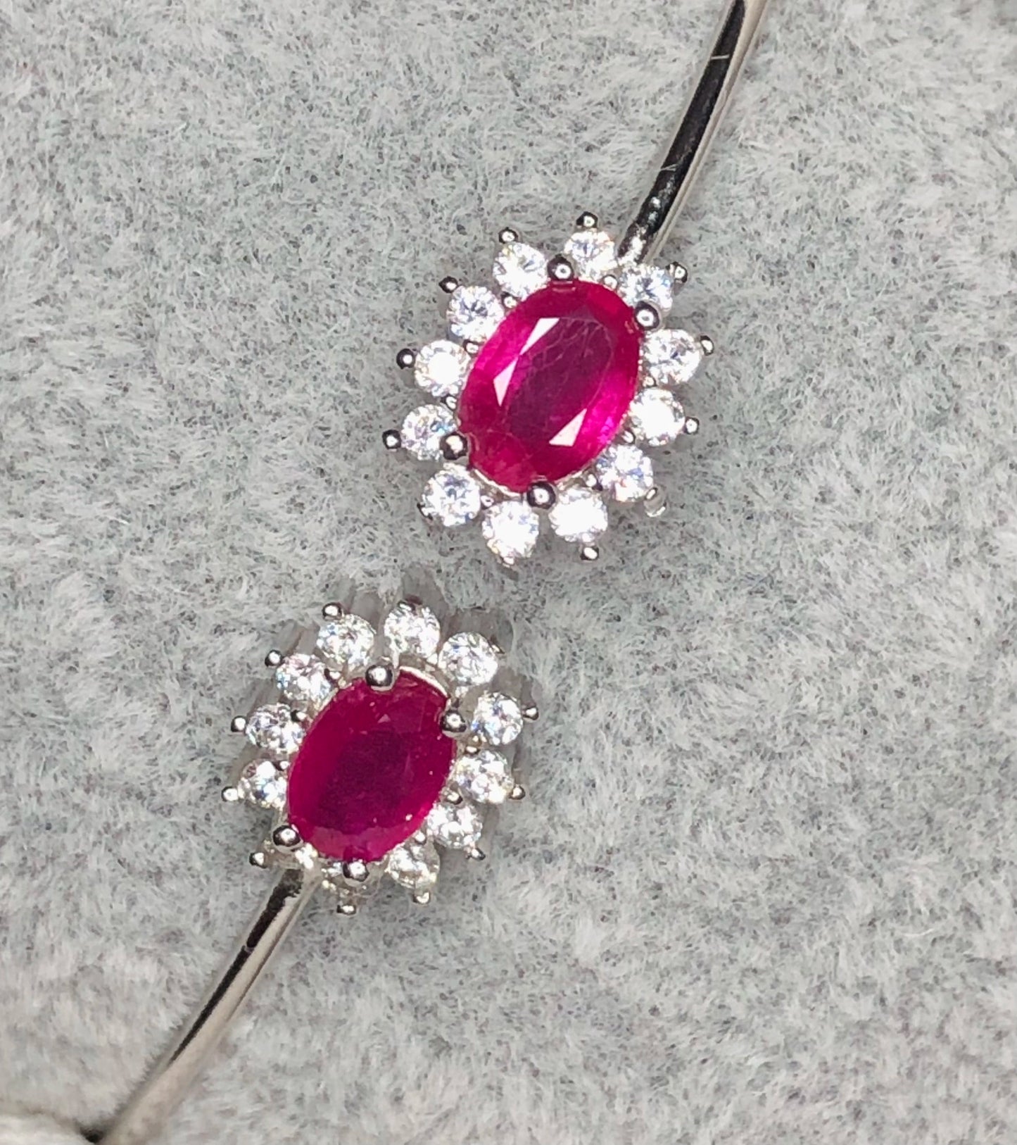 Natuurlijke robijnarmband van 21,71 ct in 925 sterling zilver