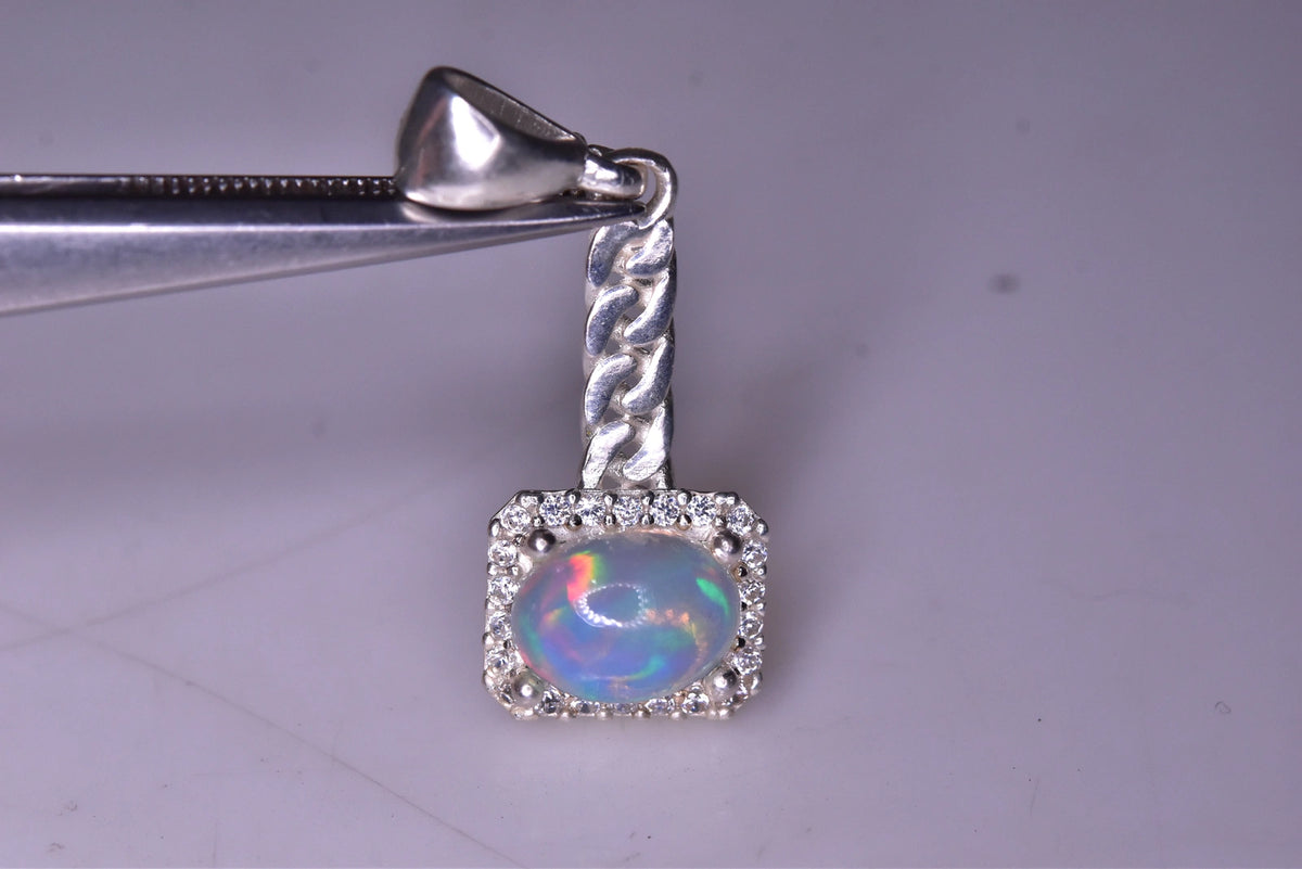 Natuurlijke Opaal Hanger – 8,20 ct – 925 Sterling Zilver