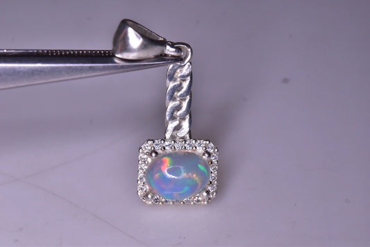 Natuurlijke Opaal Hanger – 8,20 ct – 925 Sterling Zilver