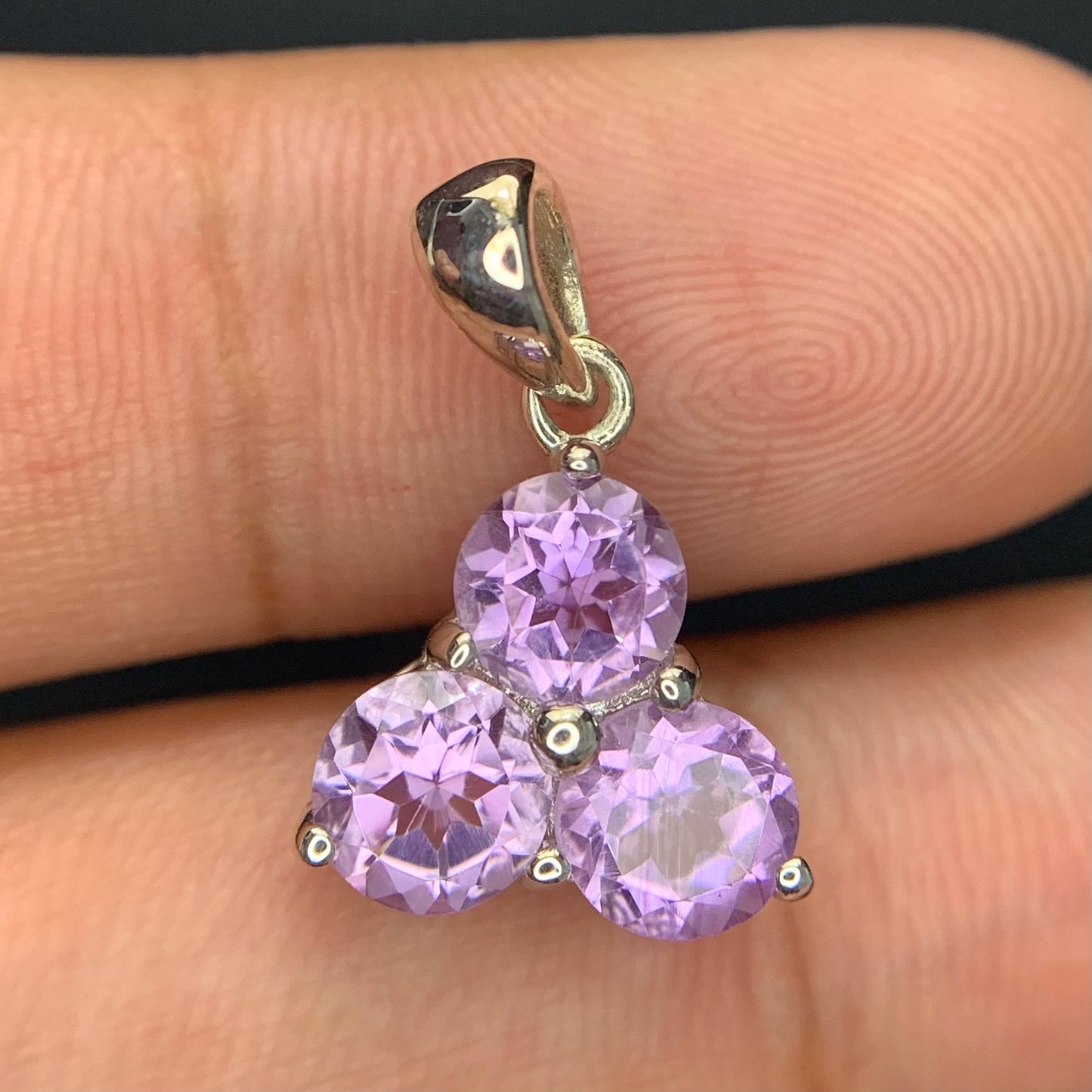 Natuurlijke amethisthanger – 11.15 ct, gerhodineerd, 925 sterling zilver