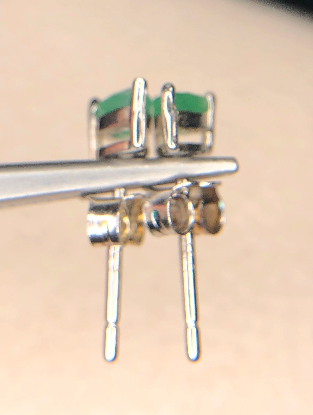 Natuurlijke Smaragd Oorstekers 3,65 ct – 925 Sterling Zilver Rhodium Plated