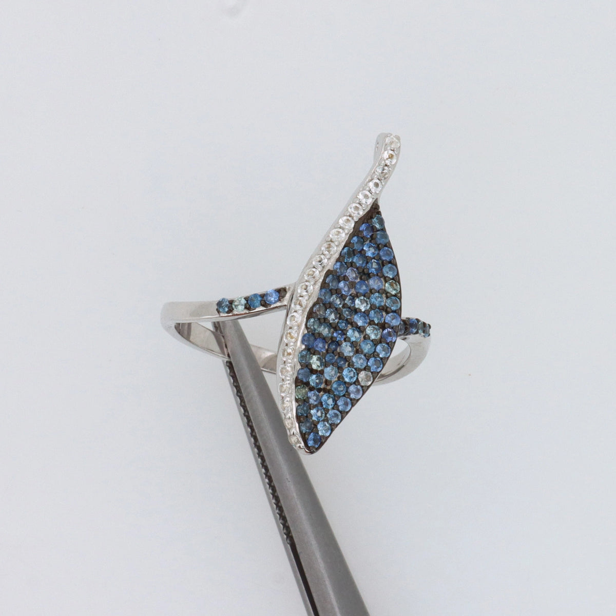 Gecertificeerde saffierring – 925 sterling zilver