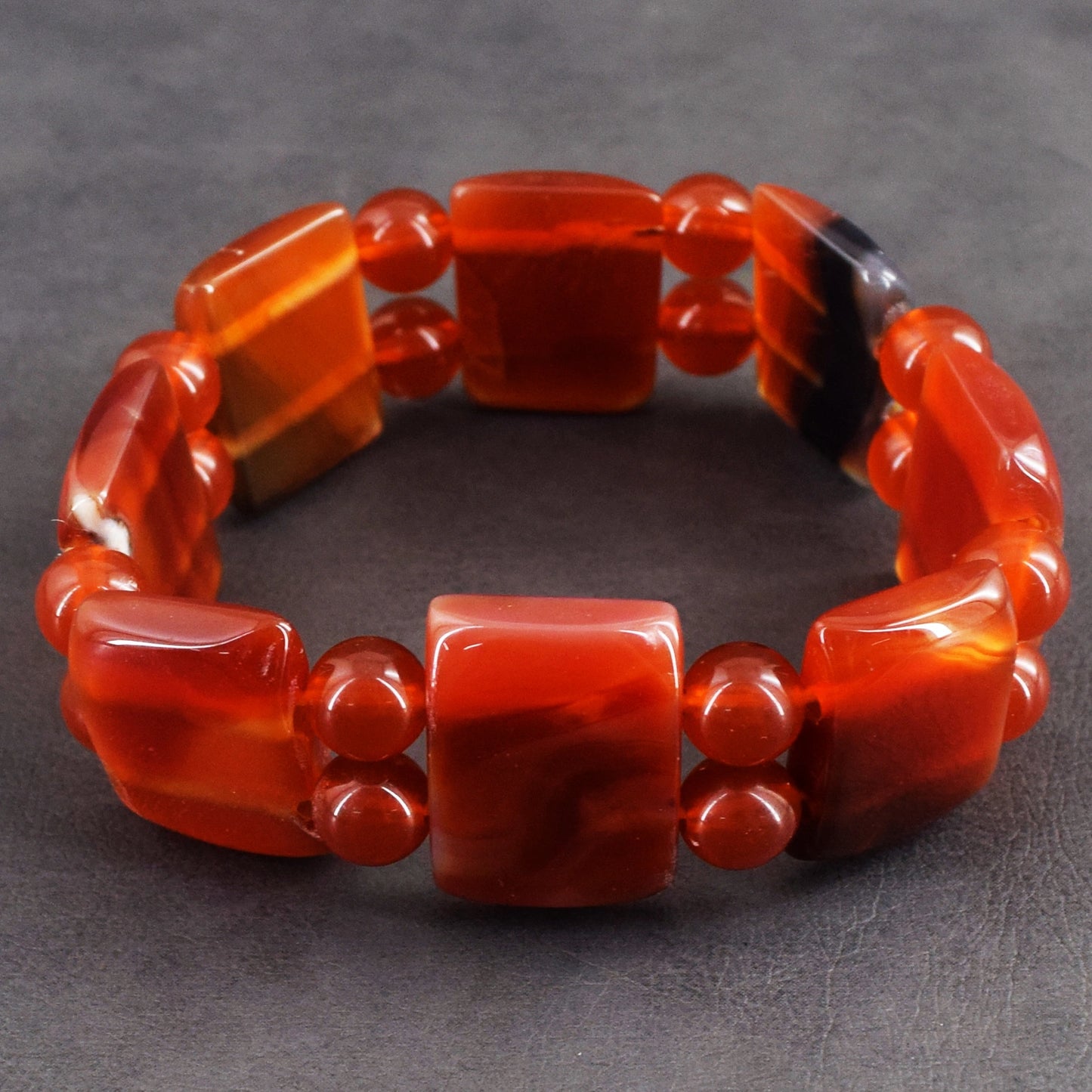 Echte Onyx Stretch Kralenarmband 53,00 CT