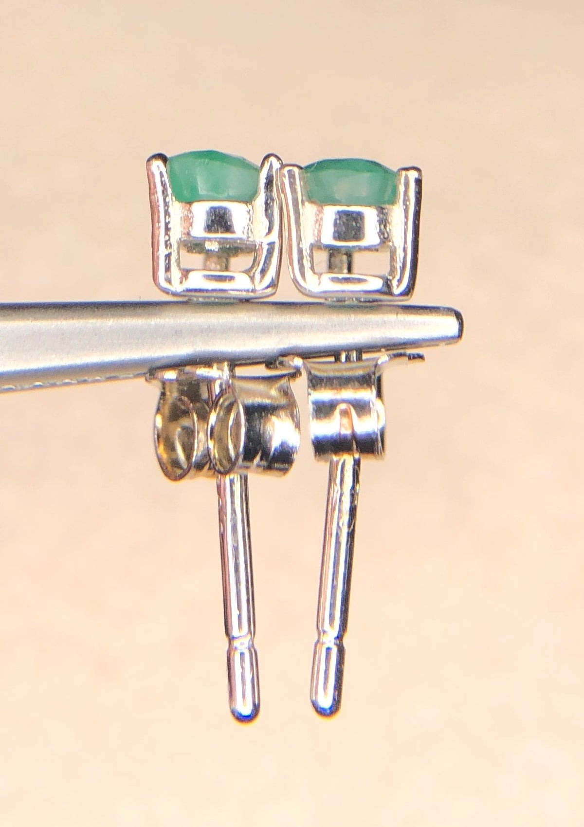 Natuurlijke Smaragd Oorstekers 3,50 ct – 925 Sterling Zilver Rhodium Plated