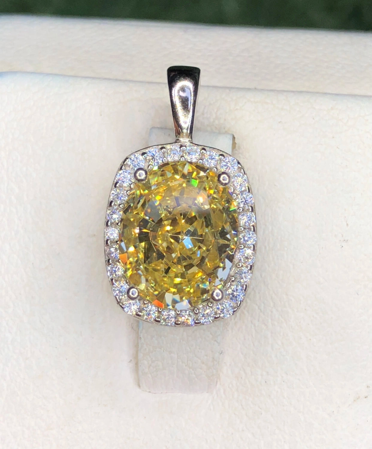 Hanger van 925 zilver met 16,90 ct fonkelende CZ/moissaniet