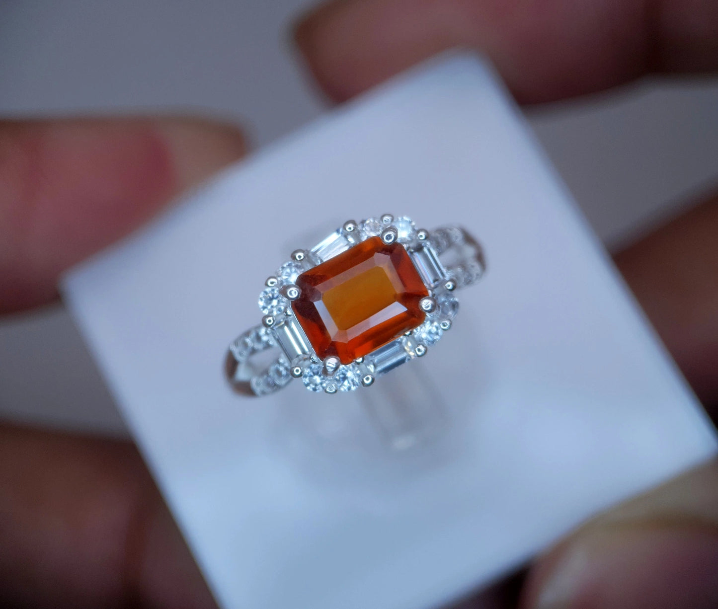 Natuurlijke citrienring – 0.83 ct, 925 sterling zilver