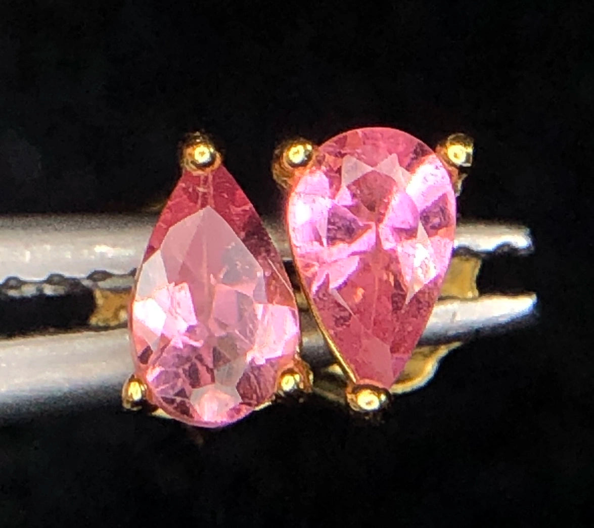 Natuurlijke Roze Toermalijn Oorbellen – 3,65 ct – 925 Zilver